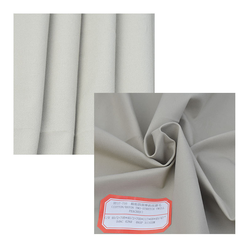 Cotton Sticky Four-sided Elastic Twill Blended Fabric 300GSM Autumn and Winter Thickened Clothing Fabric