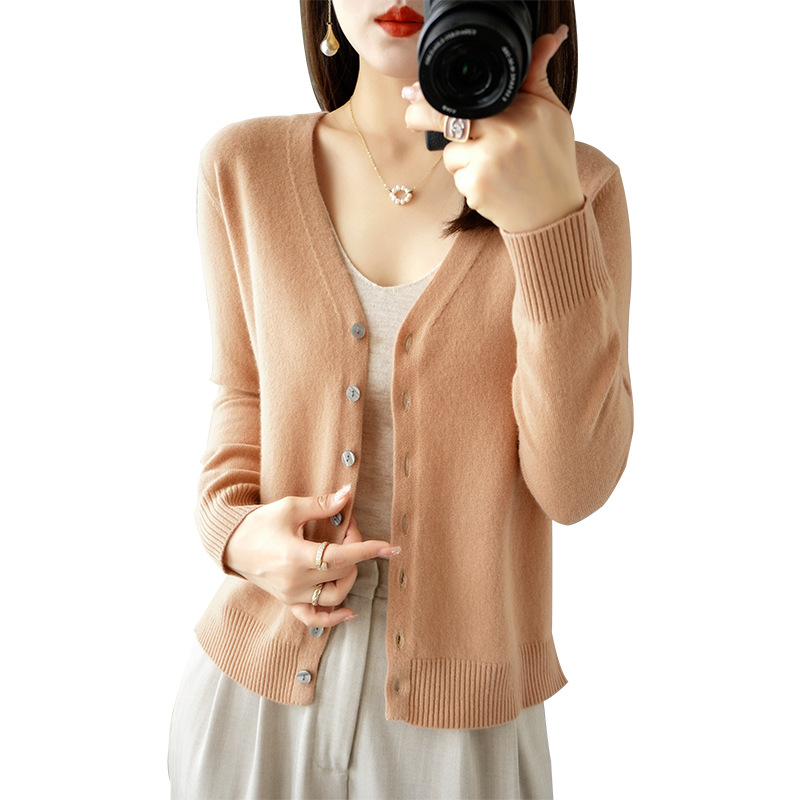 Picture of Knitted Cardigan, Large Size Sweater Cardigan, Women's Loose Cardigan, Short Autumn and Winter Outwear, Women's Long-Sleeved Jacket Base