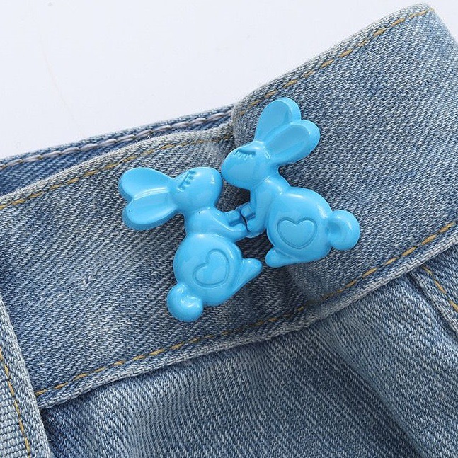 Picture of Chinese Knot Waist Buckle Pair Buckle Flat Bottom Removable Nail-free Seam-free Button Girl's Trouser Skirt Waist Size Change Artifact