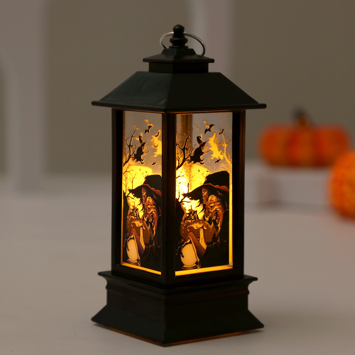 Picture of Retro Halloween wind light LED electronic candle light portable pumpkin light Halloween decoration photo props