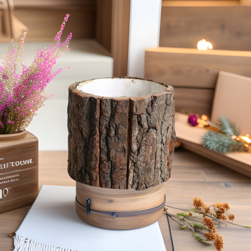 Natural wind bark barrel flowers bouquet dried flower gift packaging materials holding barrel gift box