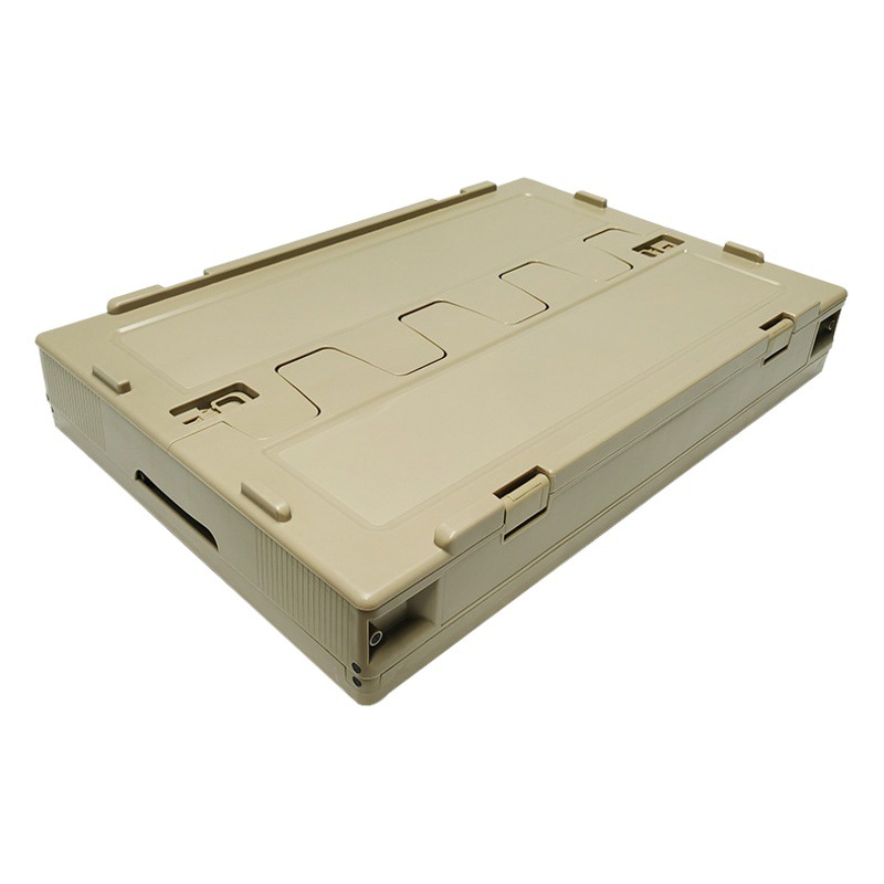 PP New 65L Folding Box with Lid Rectangular Clothes Finishing Storage Folding Box Thickened Folding Plastic