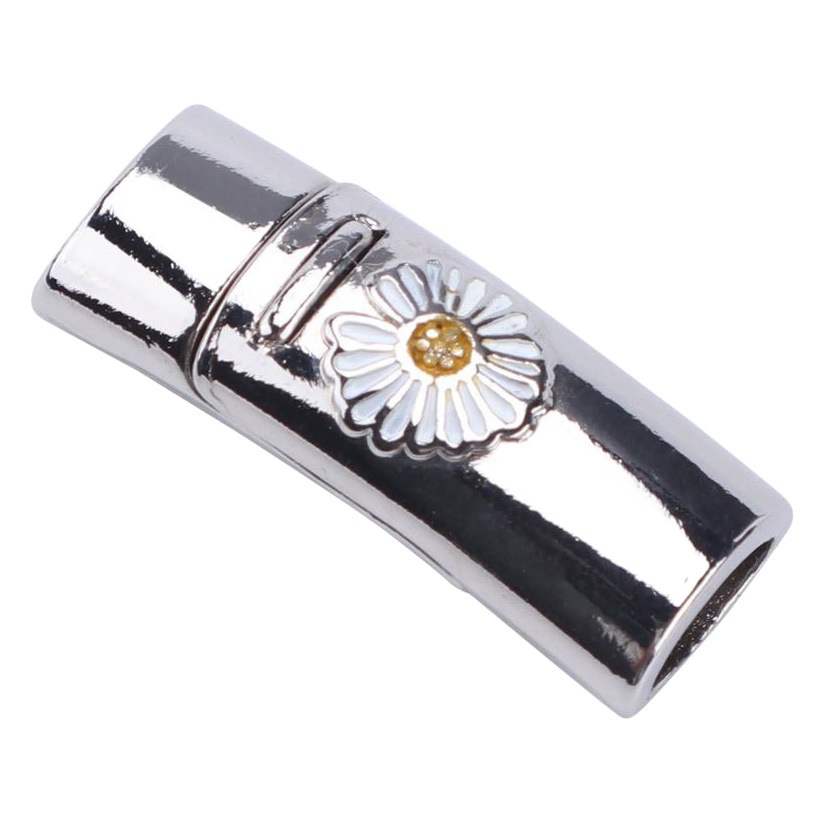Tie-free shoelace-free flat magnetic buckle metal black and white color children's elastic elastic sneaker lazy fixer