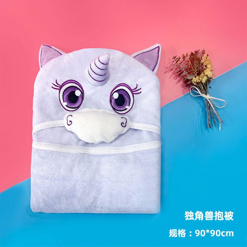 Picture of Baby Bath Towel Cushion Hooded Class A Bamboo Fiber Coated Newborn Baby Swaddling Children's Bath Towel Cover Blanket Cloak