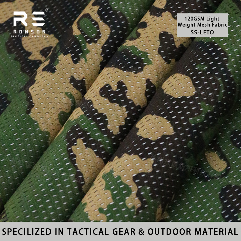 Russian Ss-Leto Camouflage 120g Light and Breathable Mesh Cloth Quick-Drying Knitted Cloth Moisture-Absorbing Tactical Outdoor