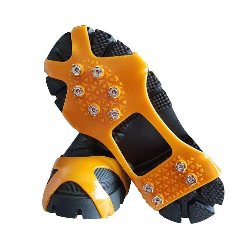 Picture of Kuzhong outdoor 10-tooth steel nail crampons mountaineering travel fishing snow non-slip shoe cover stainless steel ice and snow shoe nail Silicon