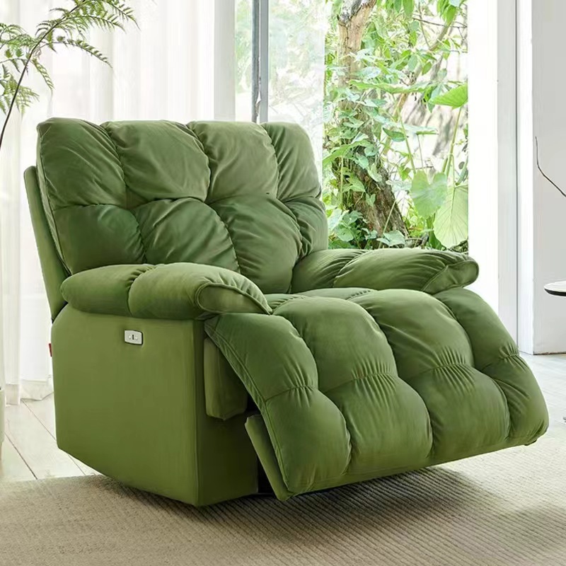 Electric Multifunctional Sofa, Light Luxury, Lazy Person Can Lie Down, Tofu Block, Cloud Massage, Heated Rocking Chair, Space Sofa