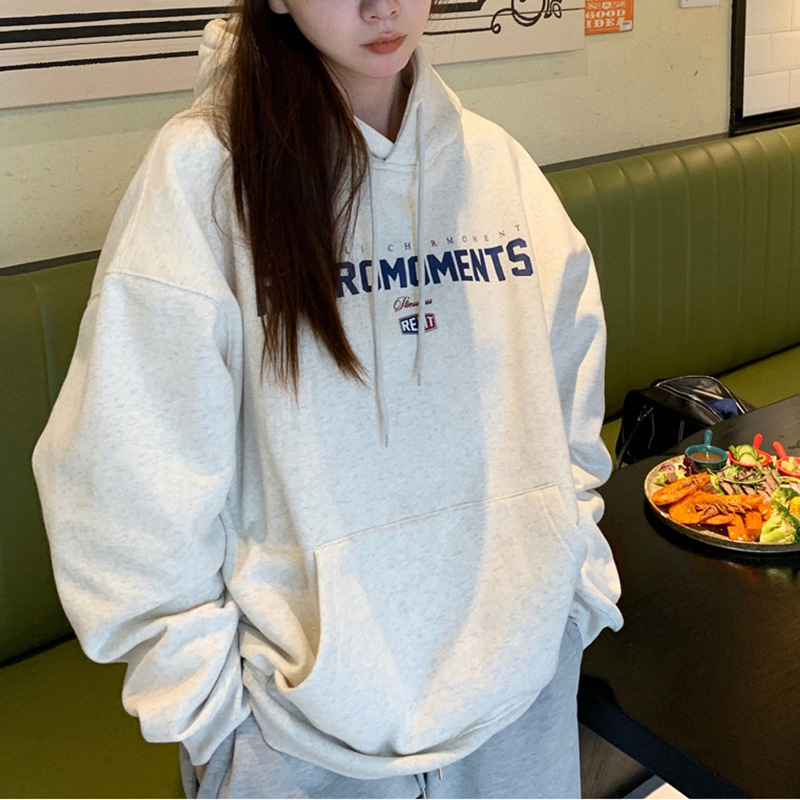Picture of Fleece-lined hooded sweater women's autumn and winter Korean style new Women's Student loose top women's clothing Southeast Asia Foreign trade
