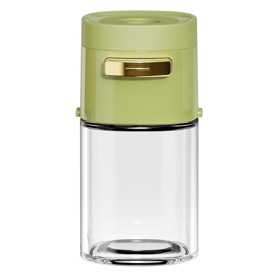 Light flavor quantitative seasoning jar press quantitative salt Jar Kitchen moisture-proof salt jar salt control metering seasoning jar