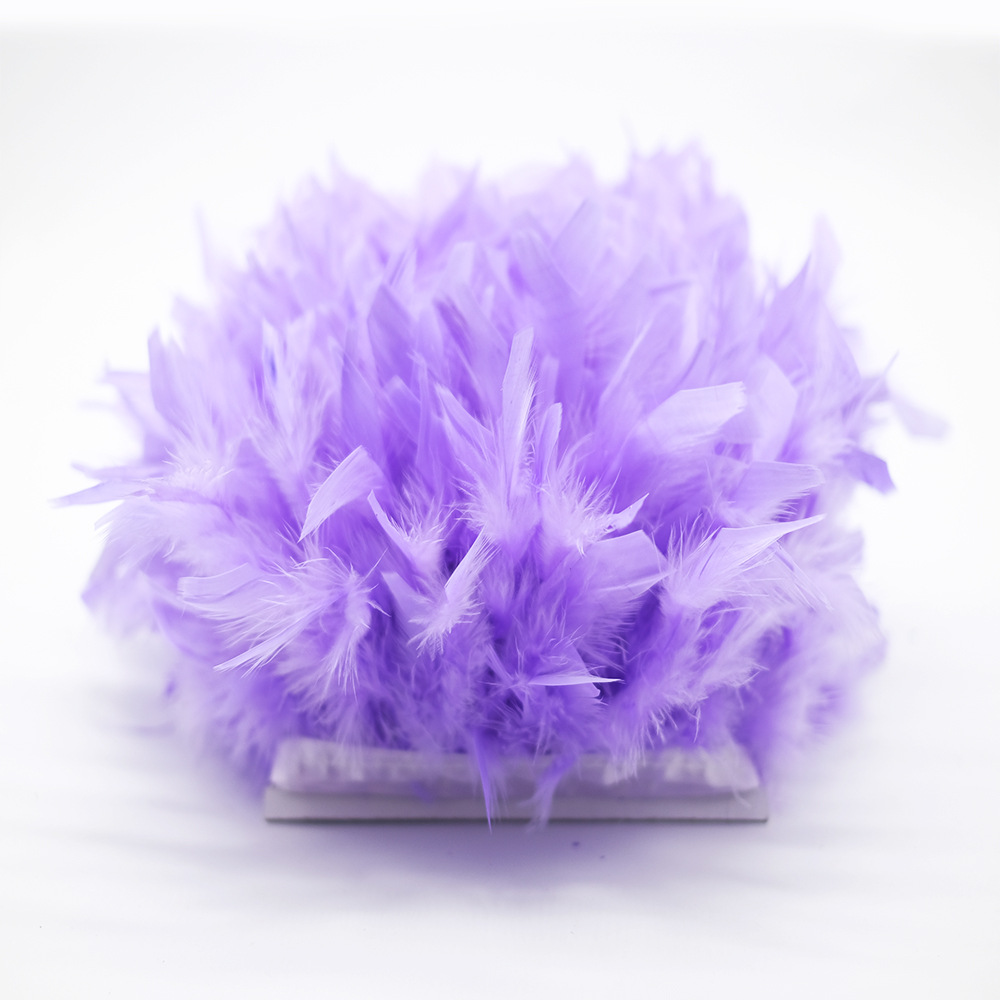 Picture of Turkey Feather Cloth with Flame Edge Feather Lace Wedding Bar Latin Dance Doll Clothing Accessories DIY Feathers