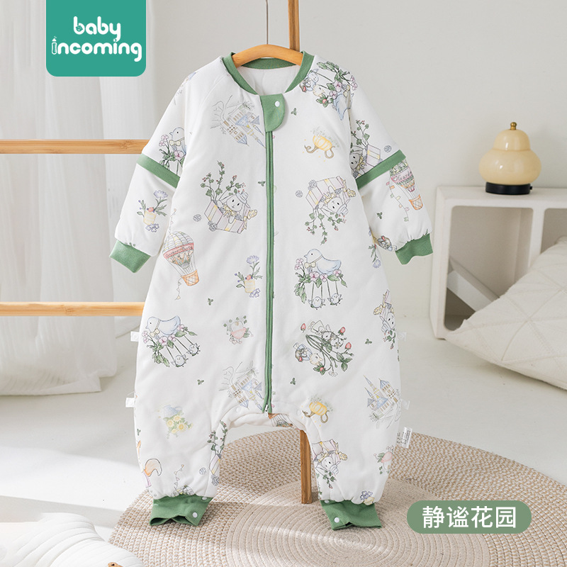 Picture of Cartoon Bamboo Cotton Gauze Sleeping Bag Baby Class a Summer Newborn Children's Home Clothes Baby Anti-Kick Quilt Breathable and Lightweight
