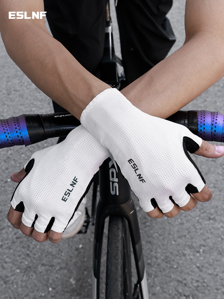 Eslnf Road Cycling Gloves Half-Finger Men's and Women's Summer Shock-Absorbing Anti-Slip Breathable Gloves Cycling Equipment