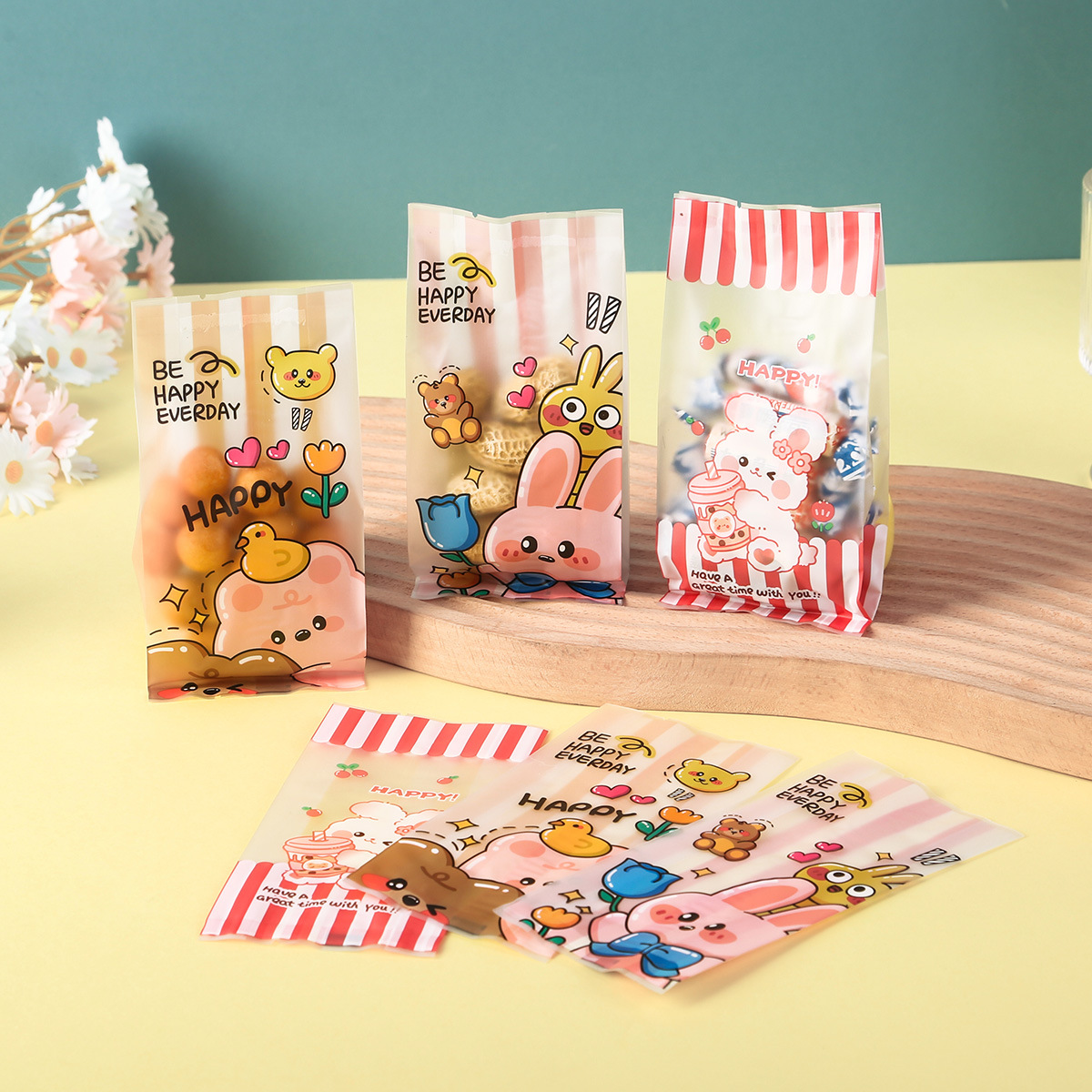 Cartoon Frosted Side Concave Self-standing Bag Biscuit Snowflake Crisp Food Machine Sealing Bag Organ Bag Baking Cookie Packaging Bag