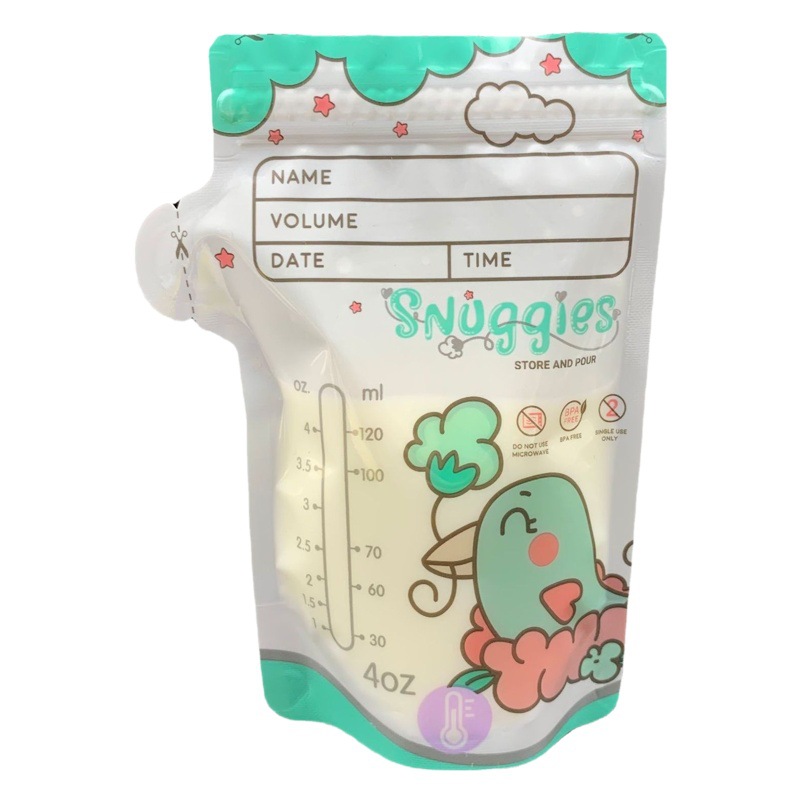 Foreign trade export supply 4oz sterile milk storage bag 120ml self-standing spout milk storage bag small capacity breast milk bag