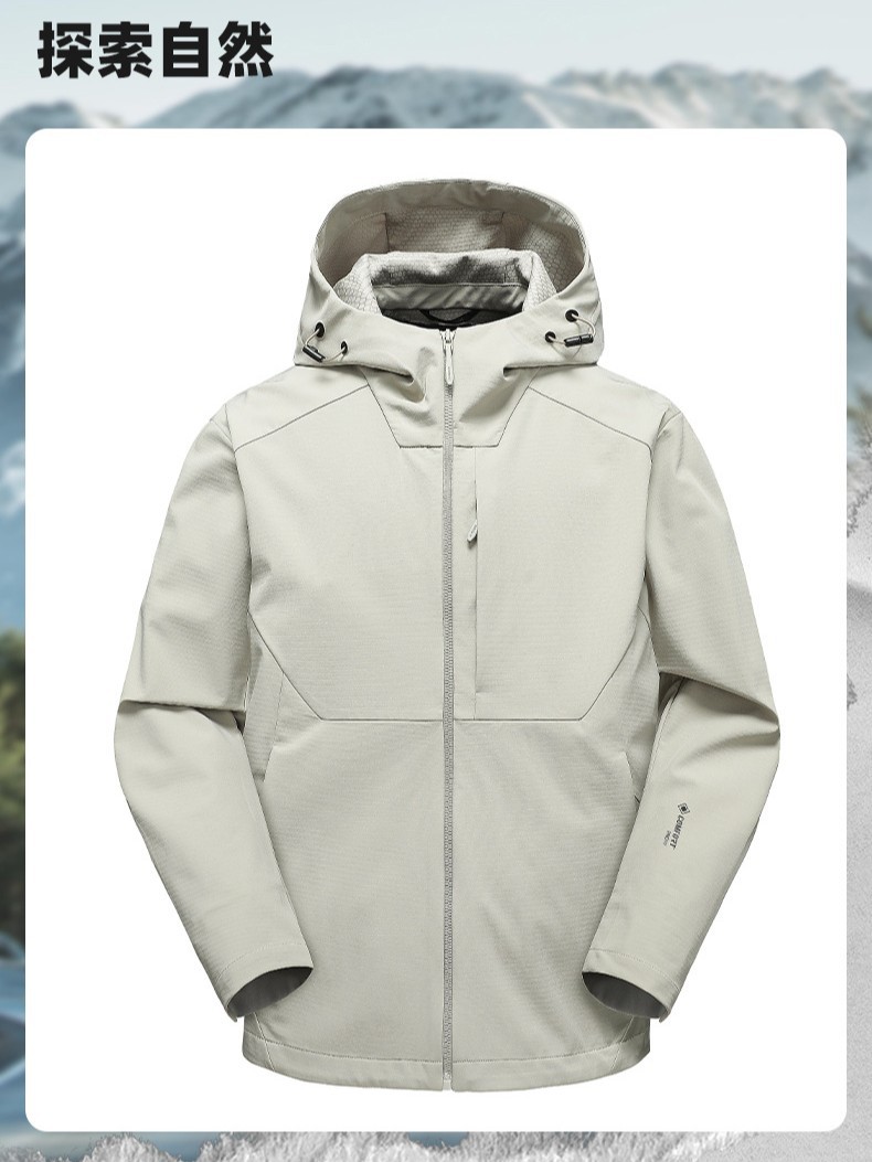 2025 New Autumn and Winter Outdoor Single-Layer Jacket Men's Large Size Business Casual Outdoor Windproof Jacket