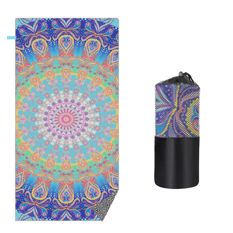 Picture of New Cross-Border Amazon European and American Double-Sided Velvet Quick-Drying Bath Towel Customizable Printed Towel Beach Swimming Beach Towel