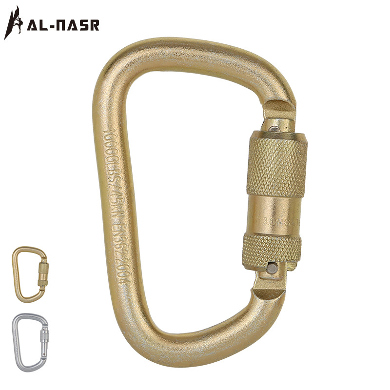 Picture of Alnas high load-bearing industrial main lock Cr steel load-bearing 4500kg steel buckle high tension automatic rock climbing main lock
