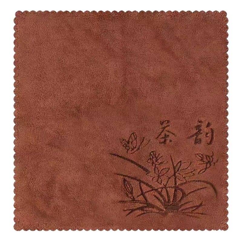 Tea towel tea table cloth thickened strong absorbent lint-free ultra-fine fiber tea cloth tea towel wholesale logo can be added