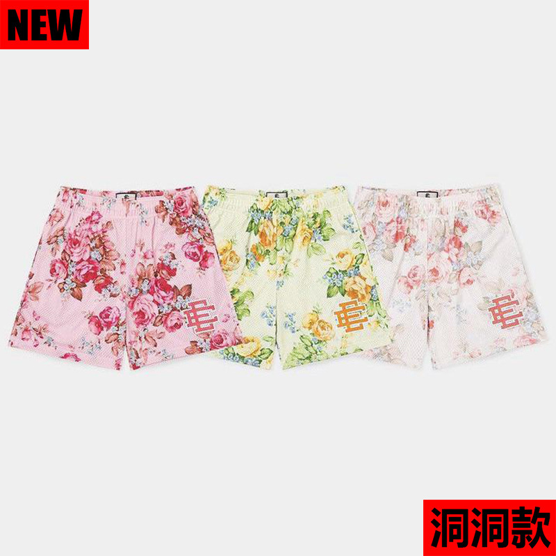 New EE American leisure sports quarterpants European and American mesh breathable shorts fitness basketball pants men's cross-border exclusive