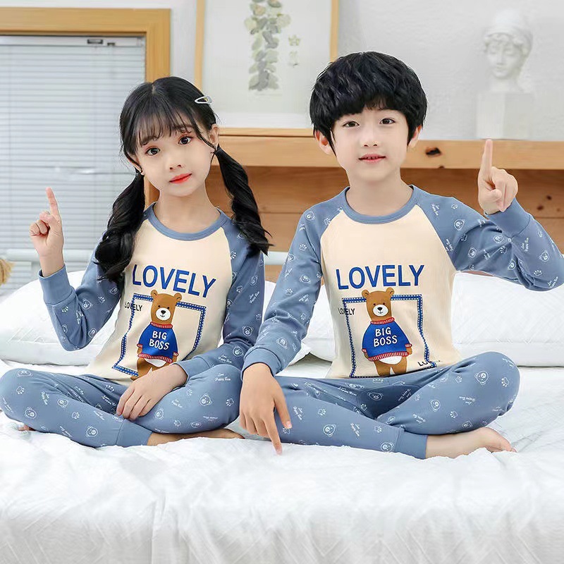 Picture of Cross-border European and American e-commerce children's pajamas Boys' long-sleeved trousers children's clothing boys' children's home wear suit