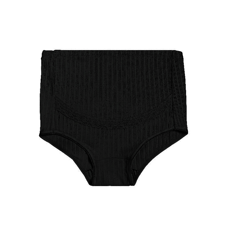 Picture of Lace Pregnant Women's Underwear Large Size Breathable High Waist Abdominal Adjustable Pregnant Rib Briefs Manufacturers Combed Cotton