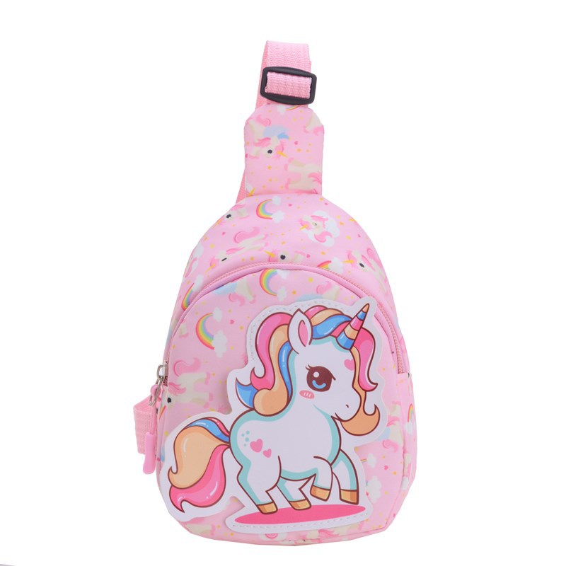 Picture of Children's Bags 2024 New Cartoon Cute Print Baby Chest Bag Fashionable Girls Lightweight Crossbody Bag Coin Purse