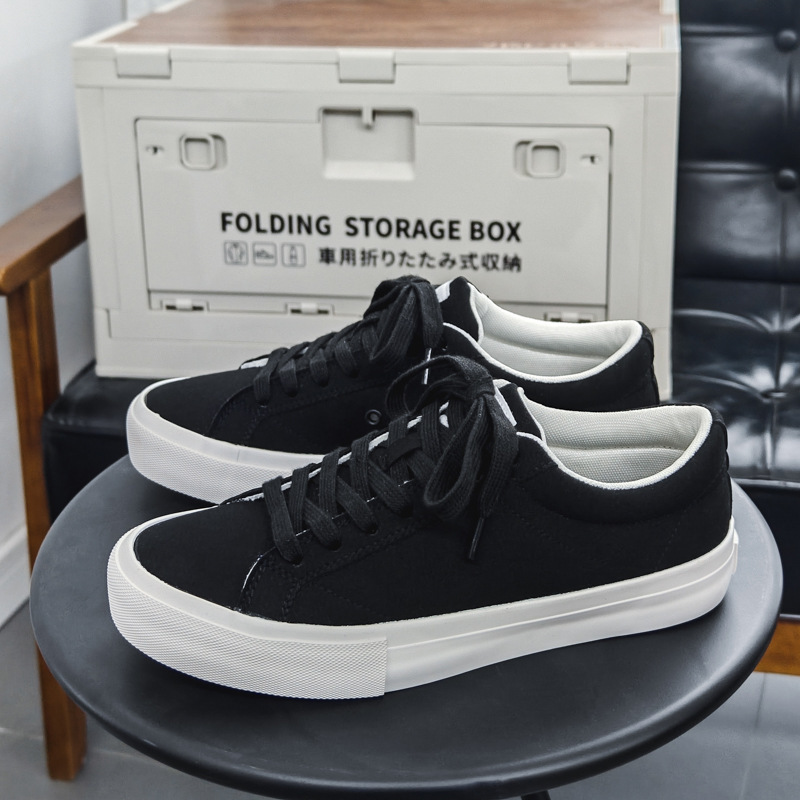 Niche original design sports skateboard shoes men's spring red low-top lightweight breathable casual canvas shoes trendy shoes