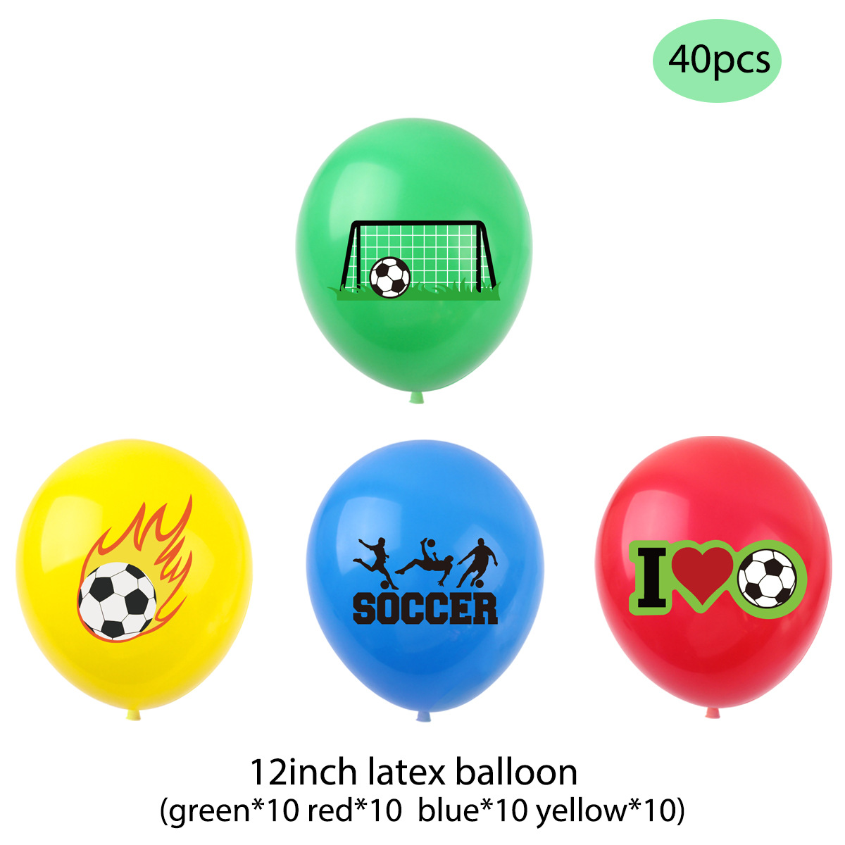 Picture of European Cup Football Party Decoration Supplies Goal Fan Event Dress up Balloon Spiral Ornament Banner Flag