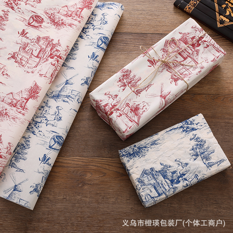 New retro pastoral series Sydney paper 5 10 20 original advanced wrapping paper hand packaging materials