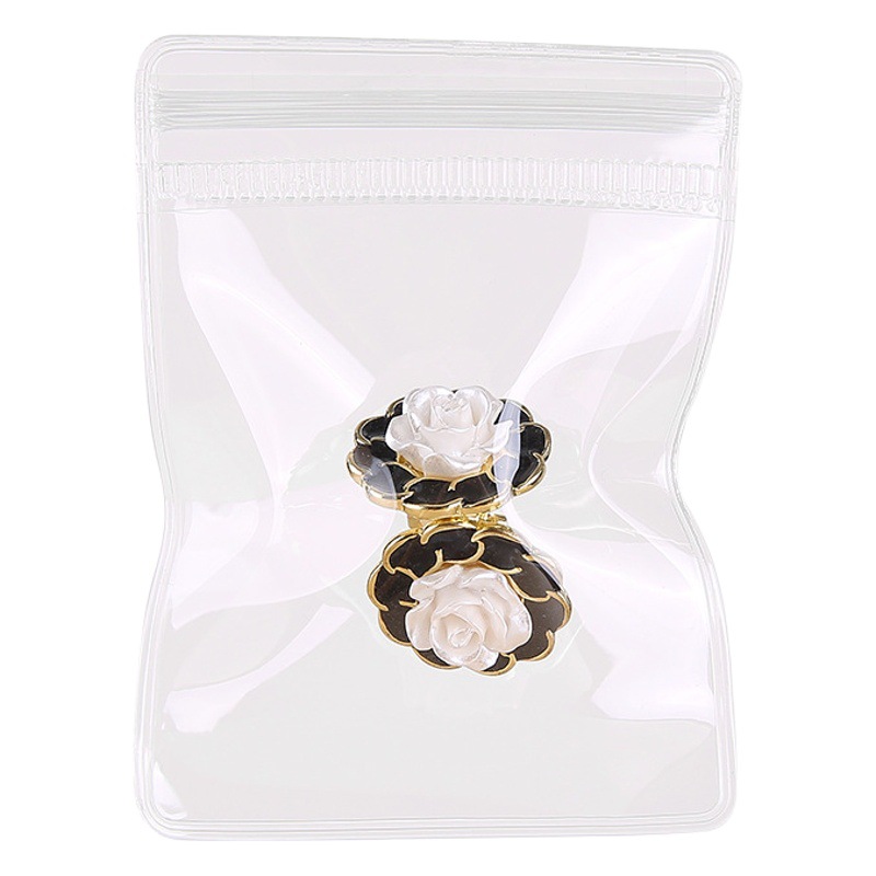 PVC Transparent Self-sealing Bag 24 Silk Thickened Jewelry Literary Play Jade Gold Anti-oxidation Earrings Jewelry Storage Seal