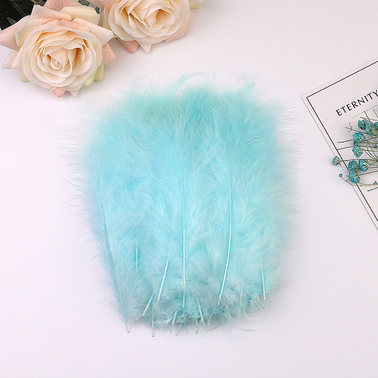 Picture of Cross-Border Wholesale Turkey Feathers Pointed Tail Velvet Feathers Colorful Feathers Dream Catcher Feathers Feather Lamp Wave Ball Feathers