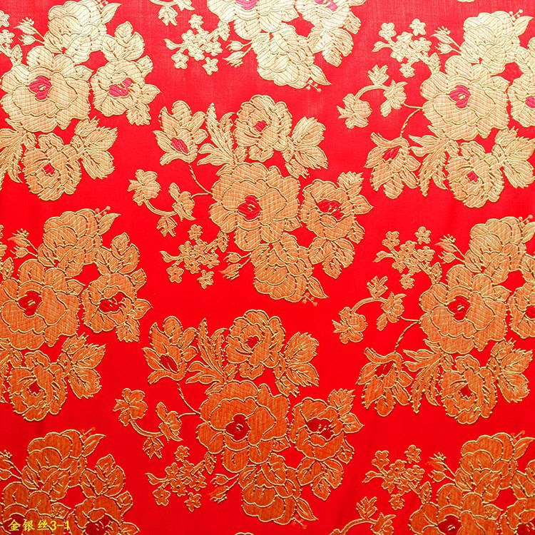 Chinese hotel festive red lantern Lantern gold and silver silk jacquard brocade red gold silk brocade Jacquard