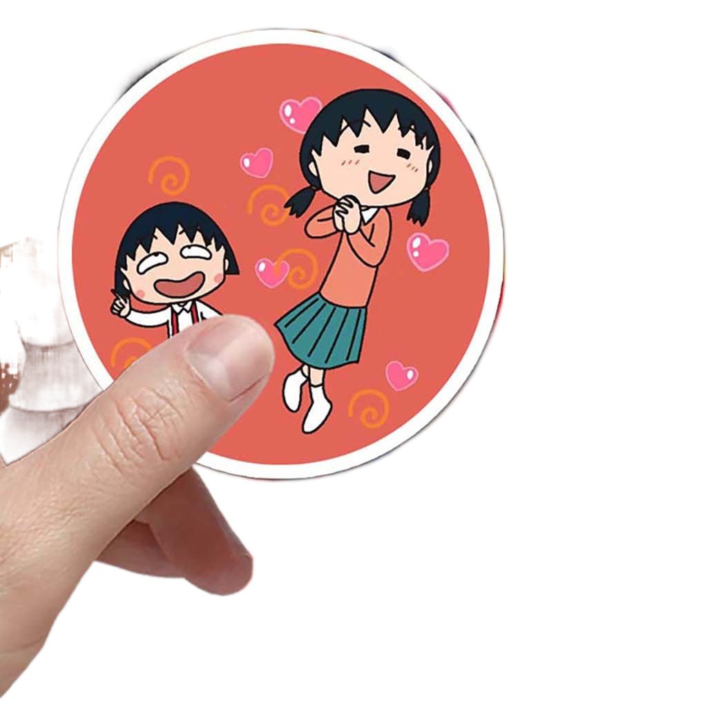 50 Fashion Cartoon Rim Cherry Maruko Children's Decorative Luggage Scooter Motorcycle Car Stickers