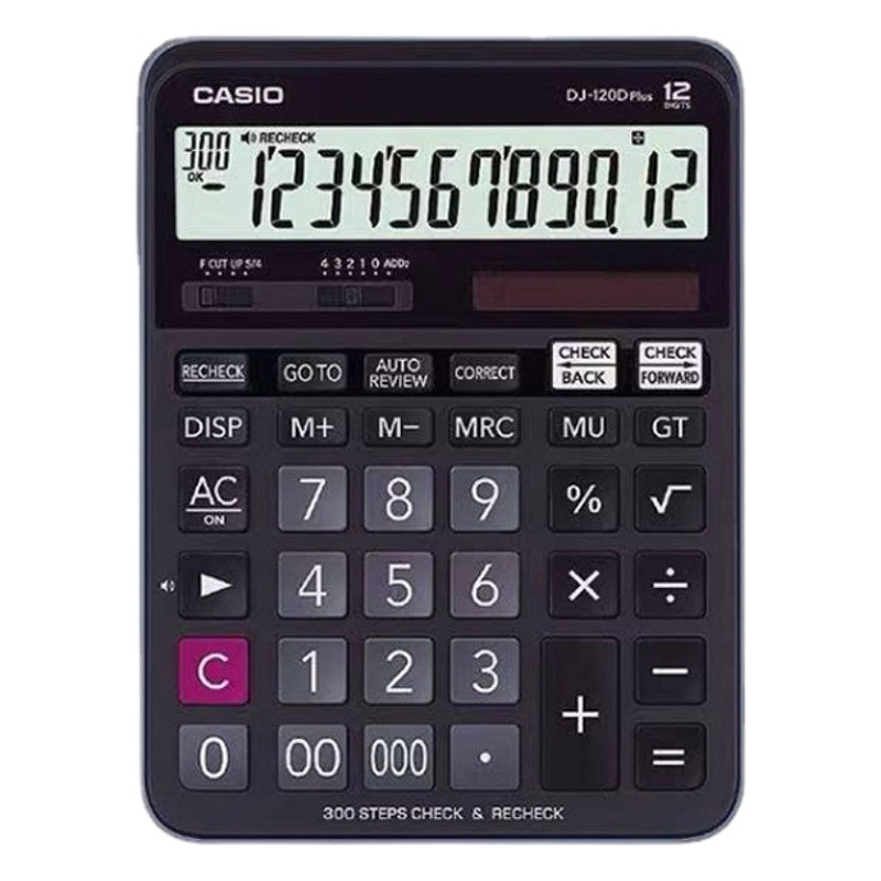 Casio DJ-120D accountant calculator financial business multi-function 300 steps back check count accounting office