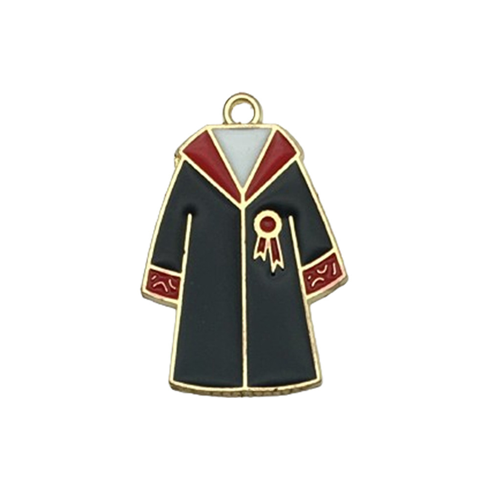 Picture of Cross-border DIY accessories alloy oil drop graduation season examination bachelor cap schoolbag size pen key chain pendant pendant