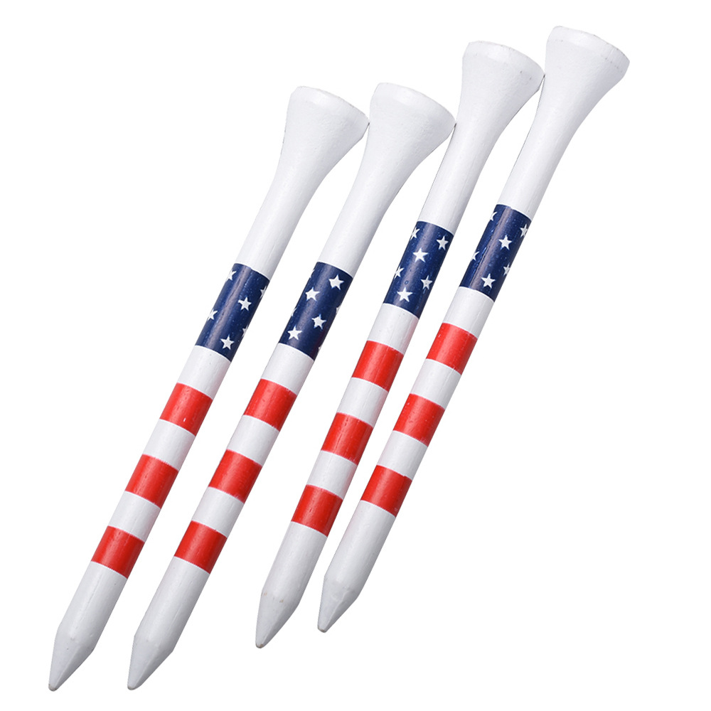 Picture of Golf Spikes, Colorfulful Stripesd Ball Tee, Bamboo Spikes, Ball Holder 70/83mm Golf Accessories