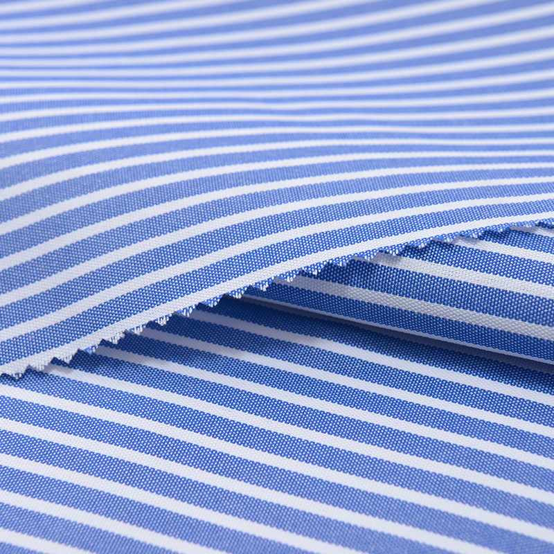 Picture of Striped fabric spring and summer blue and white striped shirt fabric in stock home textile tablecloth dress curtain fabric wholesale
