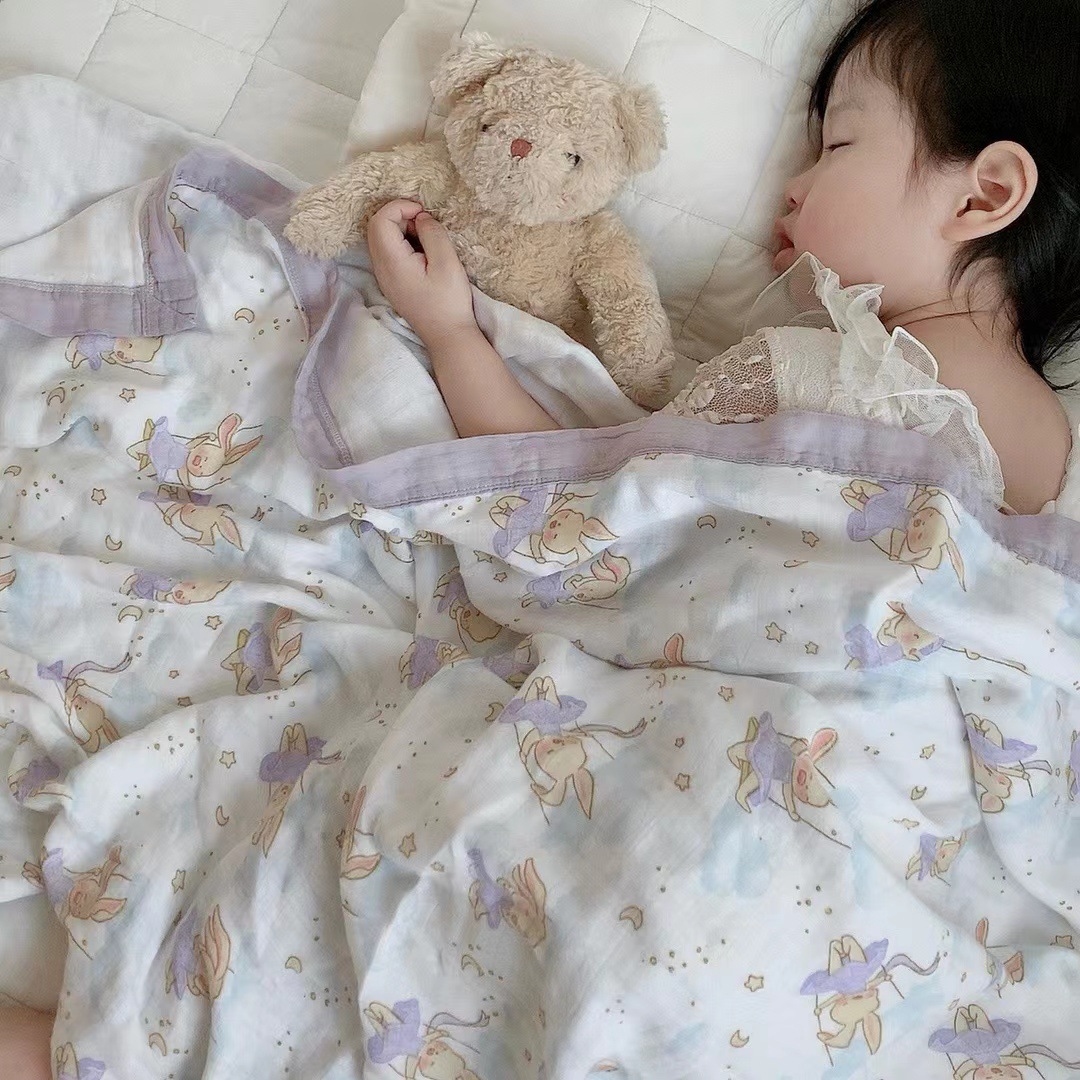 Baby Gauze Blanket Class A Four-layer Bamboo Cotton Gauze Blanket Children's Bamboo Fiber Bath Towel Air Conditioning Cushion Blanket