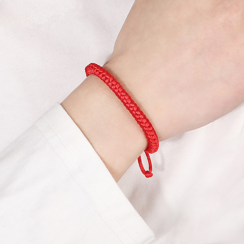 Picture of Xiao Zhan's Red Rope Bracelet Diamond Knot Hand-woven Hand Rope Baby Couple's Year of Life Transfers Men and Women