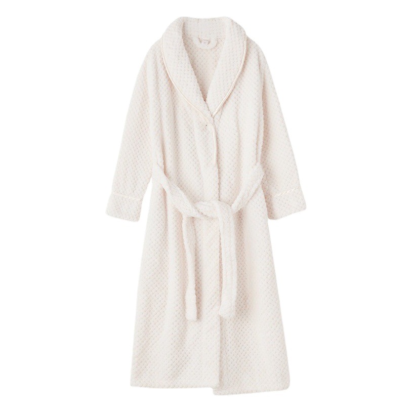 Nightgown women winter couple coral fleece bathrobe fleece-lined padded flannel men's pajamas autumn and winter extended wholesale