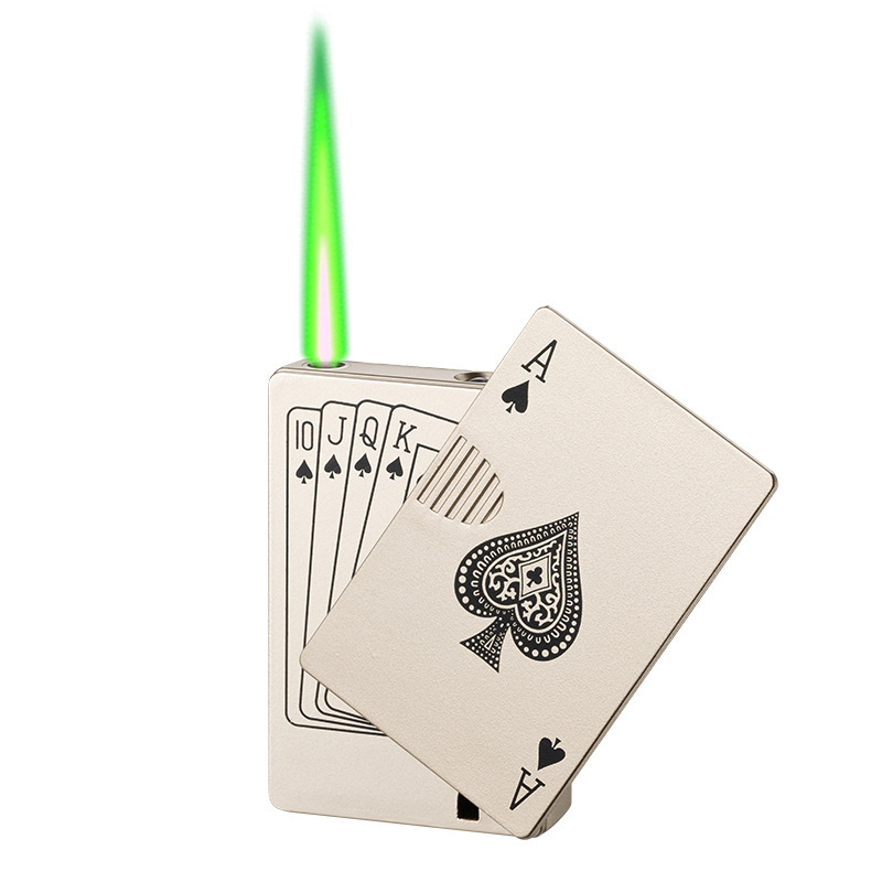 Picture of New grotesque creative lighter poker card shape straight windproof lighter manufacturers wholesale