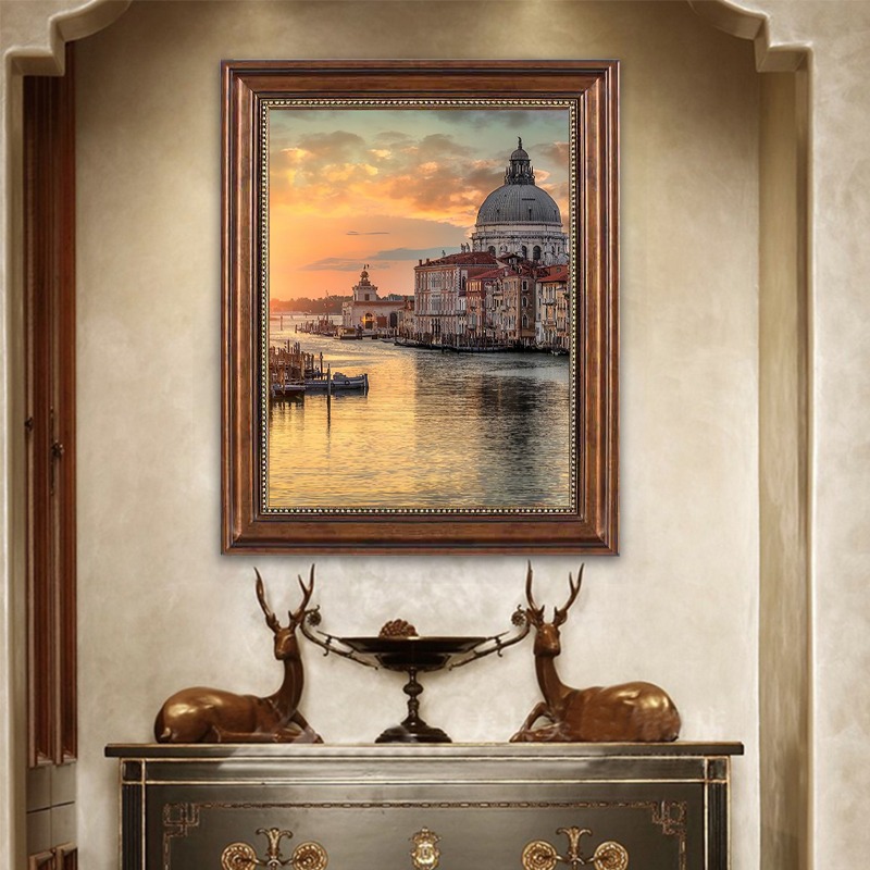 American porch painting five-star hotel decorative painting living room dining room painting corridor aisle mural European retro