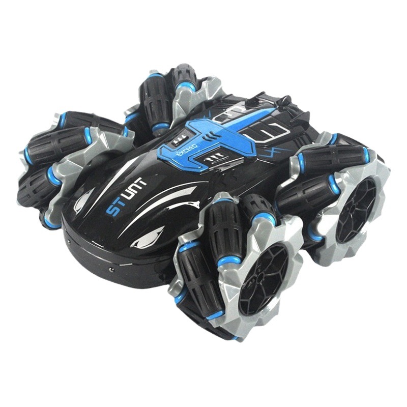 Cross-border double-sided remote control car four-wheel drive light stunt drift car 360-degree rotating toy car children's off-road remote control