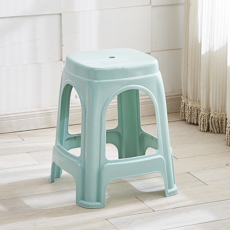 Picture of Plastic stool home thickened living room dining table Deng Zishuo material square bench chair simple cooked rubber small stool high stool