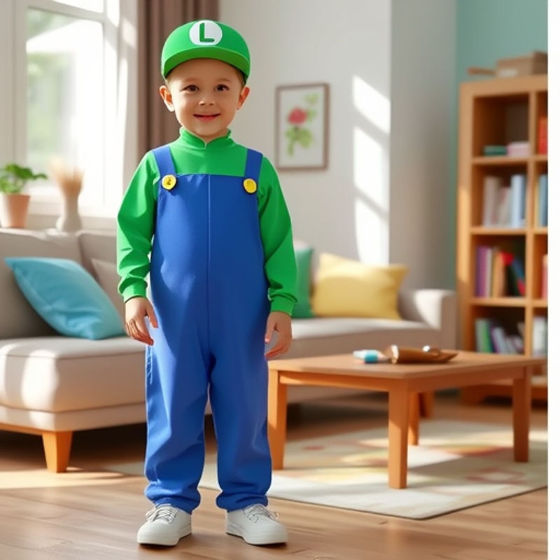 Foreign Trade New Kidsren's Cosplay Super Mario Costume Game Party Cosplay Costume Stage Performance Costume