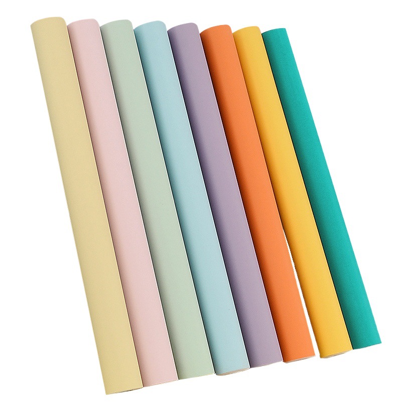 Thickened Solid Color Dormitory Waterproof and Moisture-proof Sticker Wardrobe Renovation Table Color-changing Film Furniture Cabinet Ugly-covering Sticker