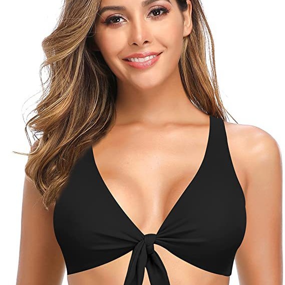 Cross-border exclusive for Amazon AliExpress European and American fashion women's swimsuit all-match bikini top bow