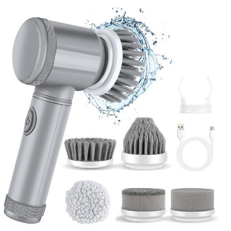 Picture of Multifunctional Handheld Radio Electric Cleaning Brush Kitchen Dishwashing Brush Bathroom Sink Tile Electric Cleaning Artifact