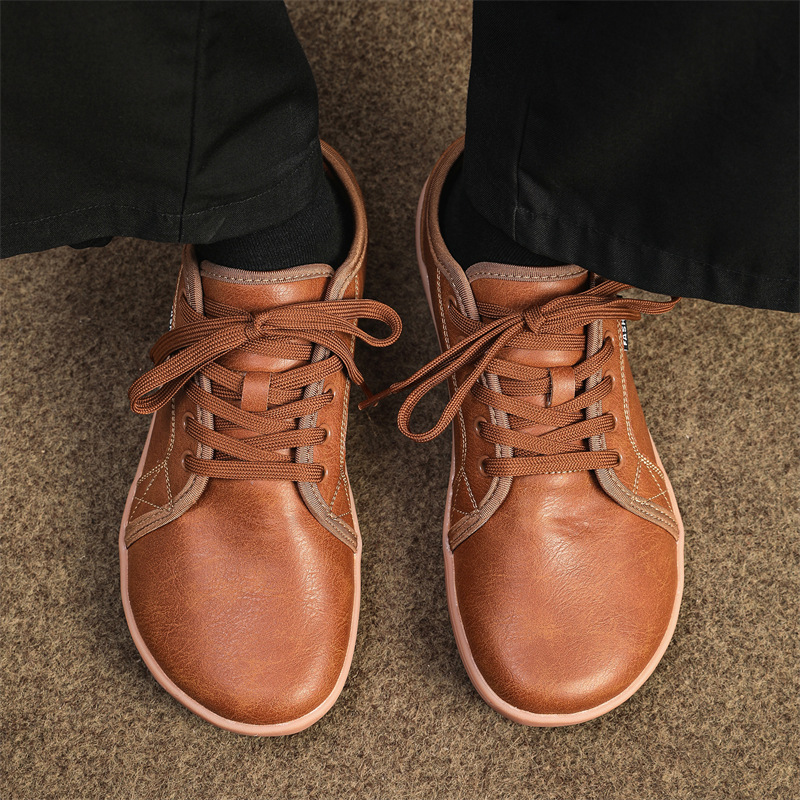 Cross-border Hot Sale Wide Edition Leather Casual Shoes Men and Women plus size Barefoot Shoes Temu Xiyin Amazon Jinjiang Shoes Wholesale