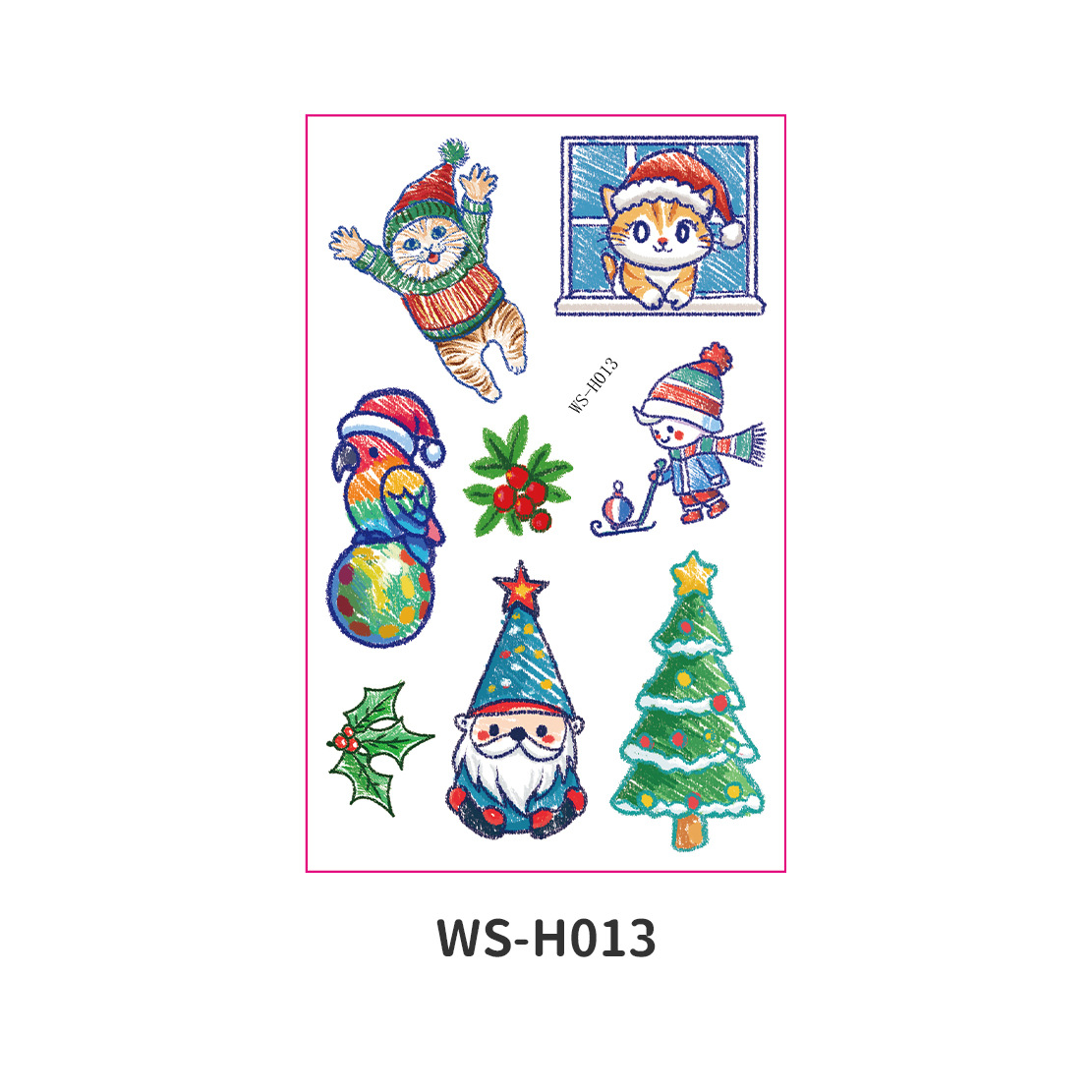 Picture of New Christmas Tattoo Sticker Children Cartoon Holiday Party Atmosphere Eco-friendly Waterproof Face Sticker Elk Tattoo Sticker